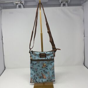 Loungefly Disney Winnie The Pooh Sketch Daisies Blue Passport Crossbody Bag